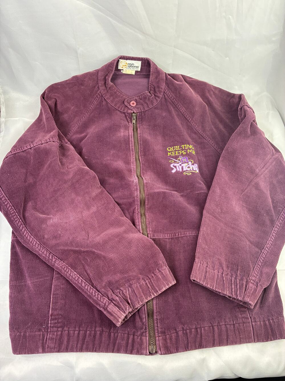 Reyn Spooner Hawaiian Traditionals Vintage Corduroy Jacket Purple Large Quilting